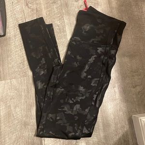Spanx Faux Leather Camo Leggings